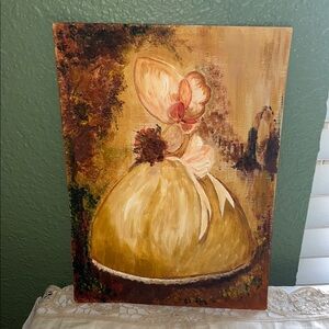 Vintage Elegant farm girl • prairie • Painting • modest girl